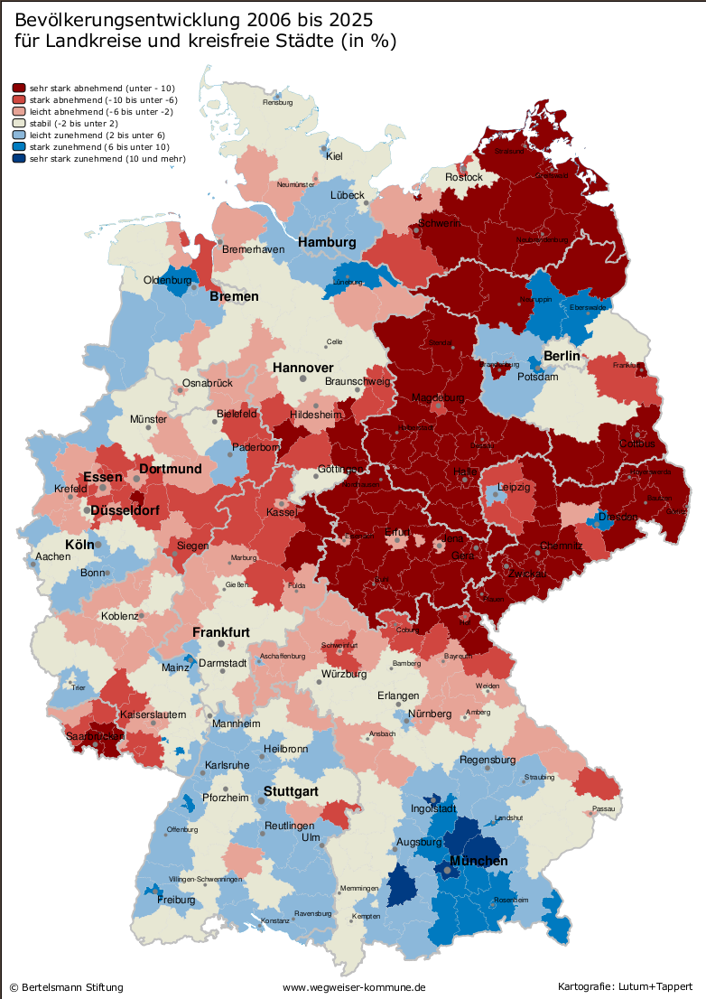 Bevölkerungsprognose Deutschland 2025