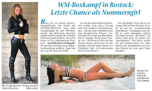 OZ sucht das Nummerngirl in der Ausgabe vom 22. Oktober 2010