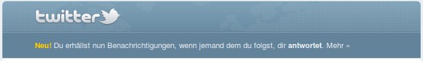 Twitter Benachrichtigung Antwort