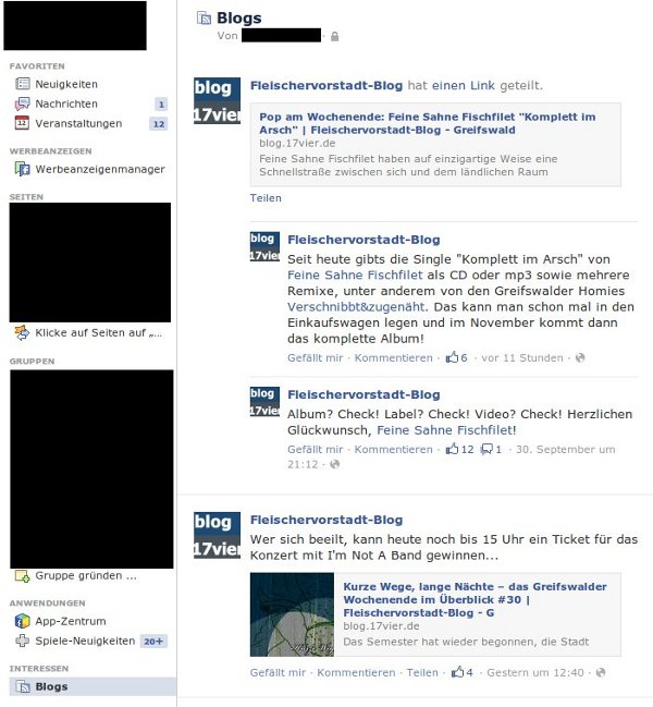 Facebook Interessenliste Facebook Interessenliste